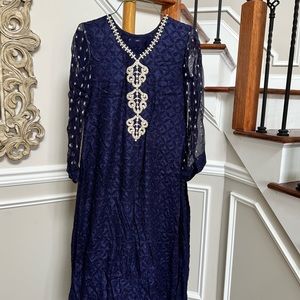 Long embolished dress,Fine net Indian/Pakistani outfit net shirt/chiffon…